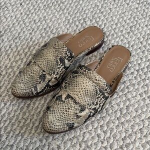 Franco Sarto Snakeskin Pattern Mules
